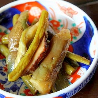 隠元と茄子のしょうゆ煮